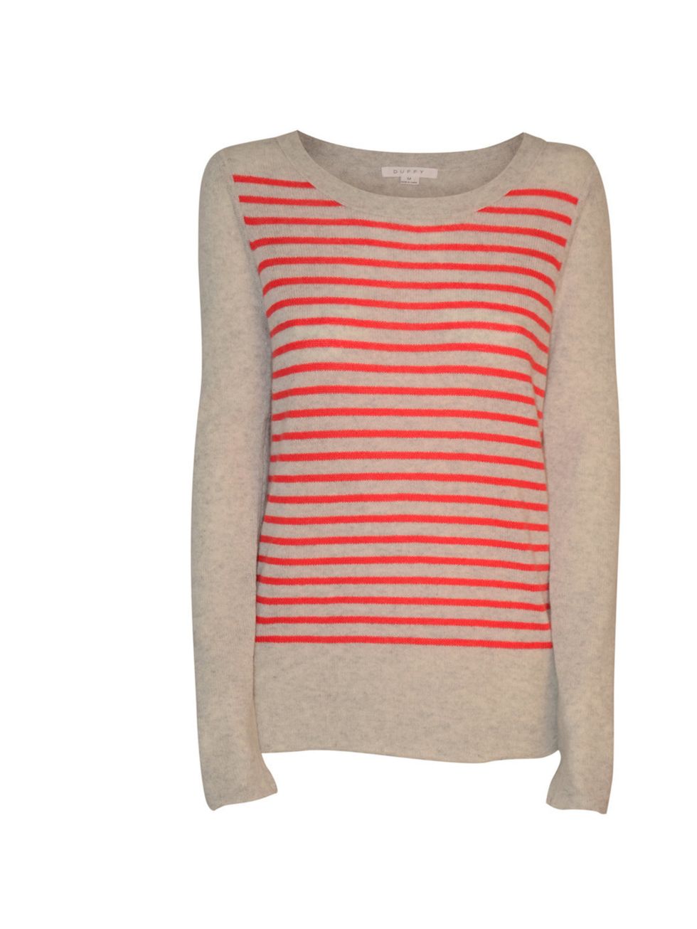 <p>Duffy Cashmere sweater, £170 at Csee Boutique</p><p><a href="http://cseeboutique.com/knitwear/duffy-light-mist-cashmere-sweater-with-red-stripes.html">BUY NOW </a></p>