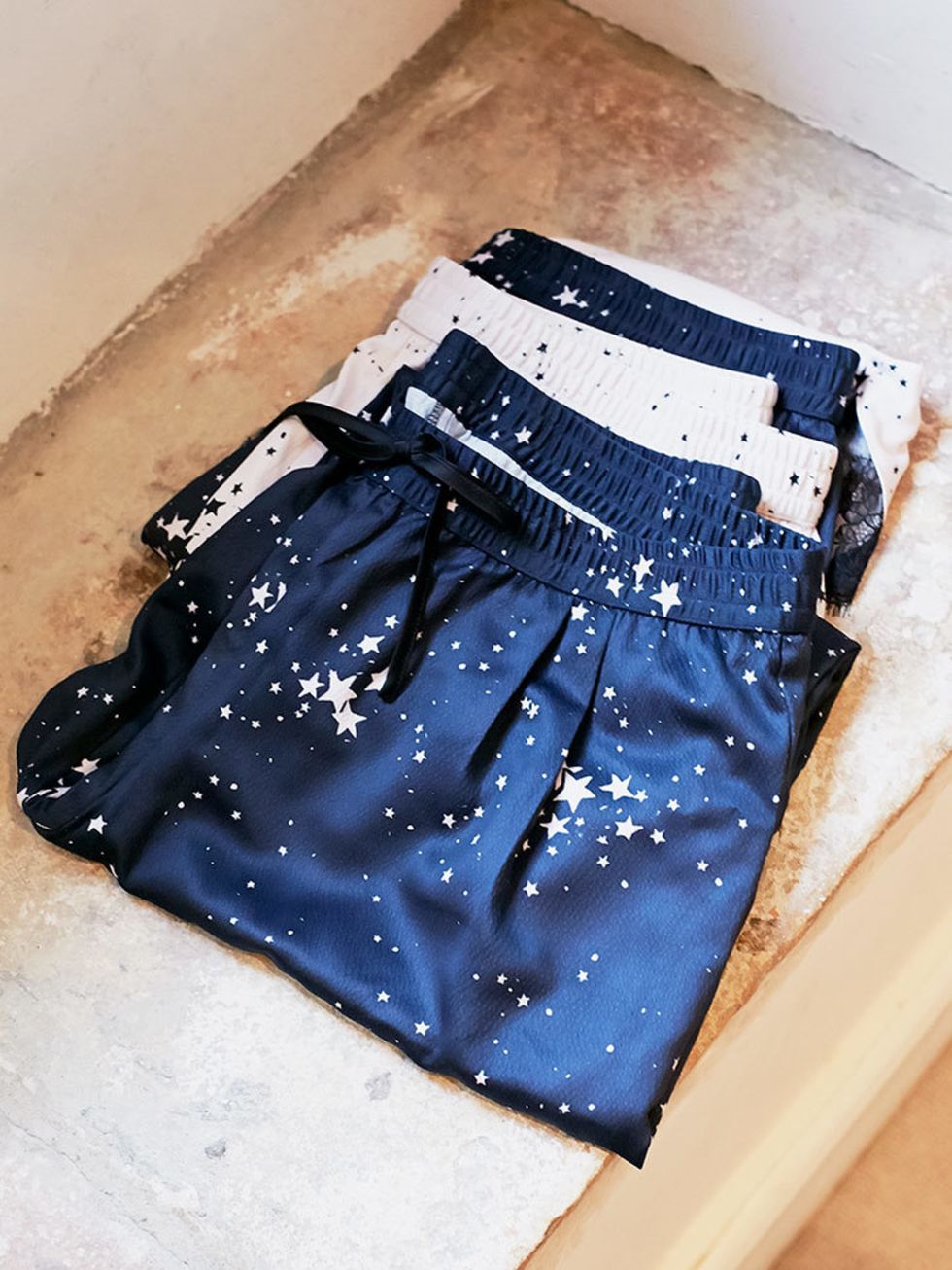 "Stars are one of my motifs. The star-print came [not pictured] is my favourite piece from my lingerie range. It goes with both sexy shorts or pyjama trousers."