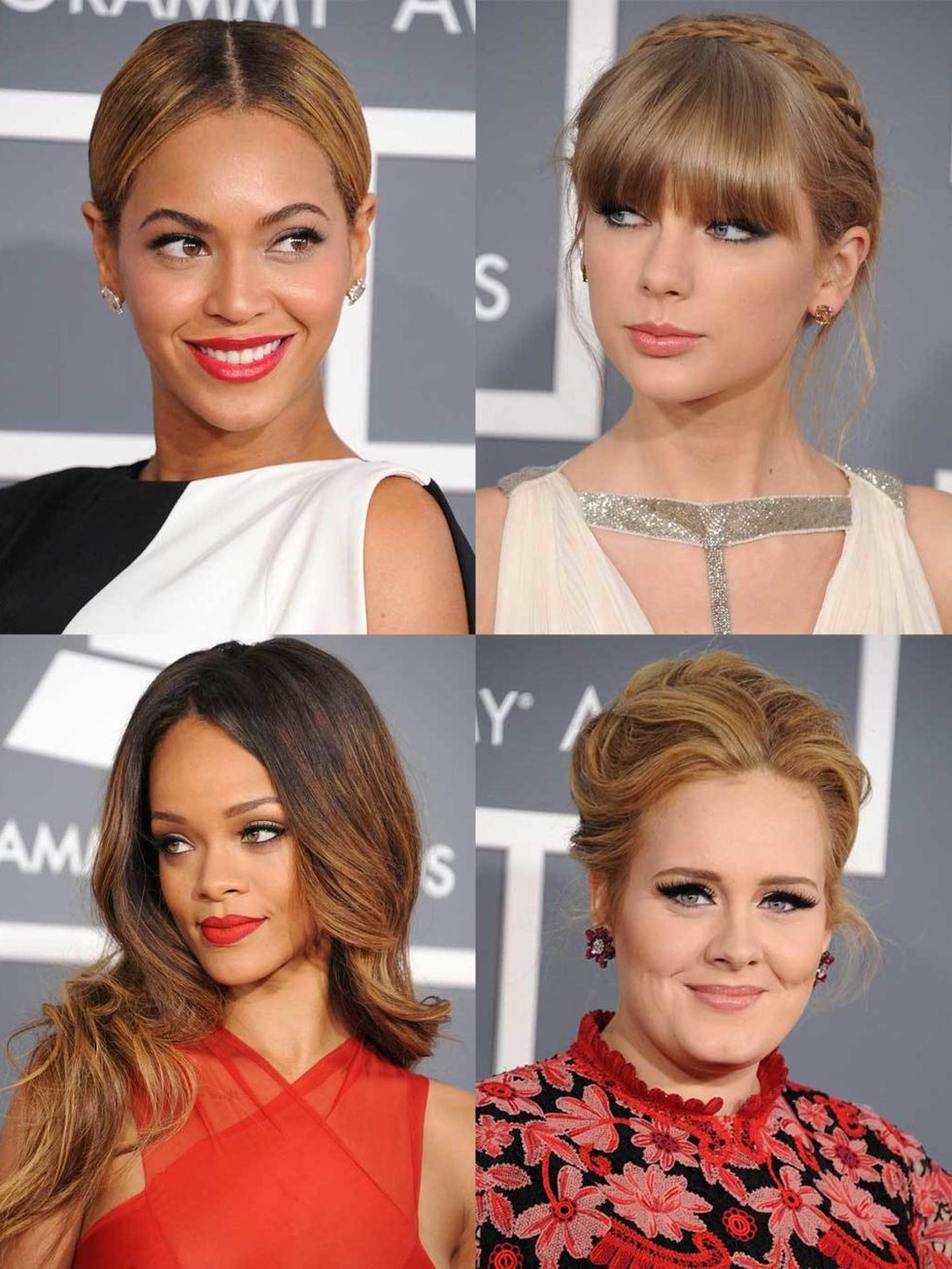 <p>We know its all about the music, but us being us, we're equally enamoured with the red carpet grooming. The <a href="http://www.elleuk.com/fashion/news/grammys-2013-winners-highlights">2013 Grammys</a> didn't disappoint with a strong leaning towards bl