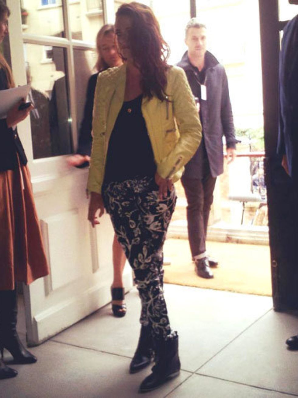 <p>Kristen Stewart arriving at Balenciaga Spring Summer 2013</p>