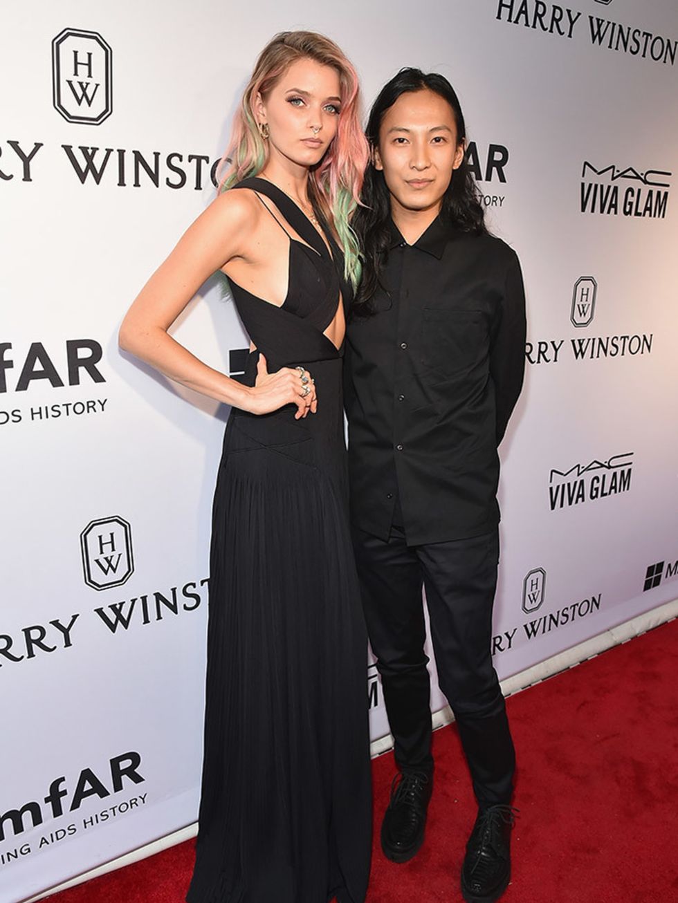 <p>Abbey Lee Kershaw - in Alexander Wang - with the designer himself at the&nbsp;amfAR Inspiration Gala, New York, June 2015.</p>