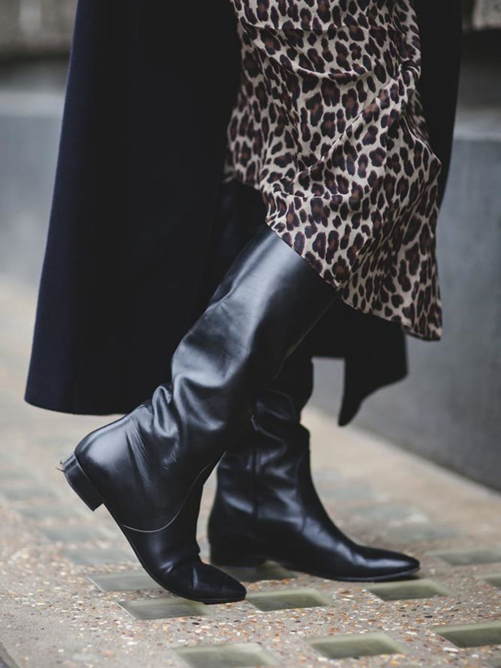 <p>Lorraine Candy, Editor-in-Chief</p>

<p>Marks and Spencer coat, Topshop dress, Prada boots</p>