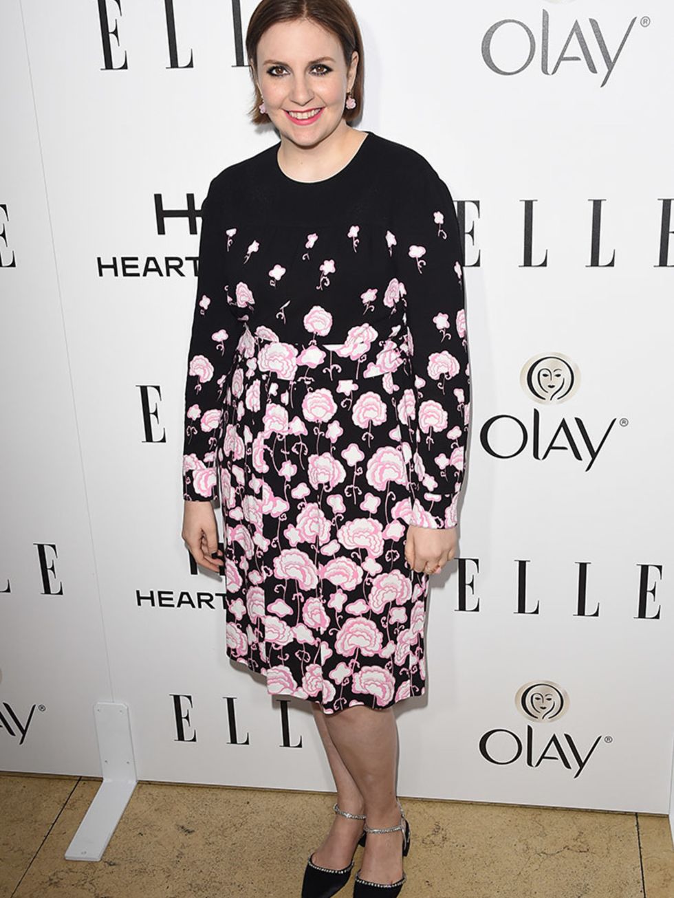<p>Lena Dunham attends ELLE's Women In Television Celebration in Hollywood, January 2015.</p>