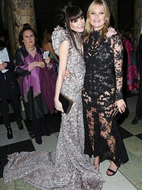 Annabelle Nielson and Kate Moss at the 'Alexander McQueen: Savage Beauty Gala' at the Victoria & Albert Museum in London, March 2015.