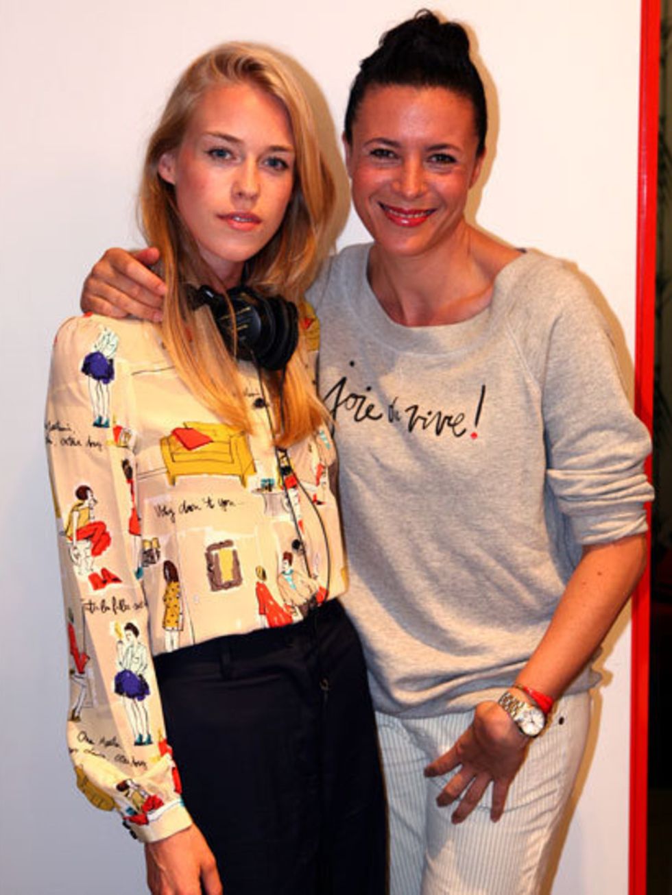 <p>Mary Charteris and Garance Dore at the Kate Spade party</p>