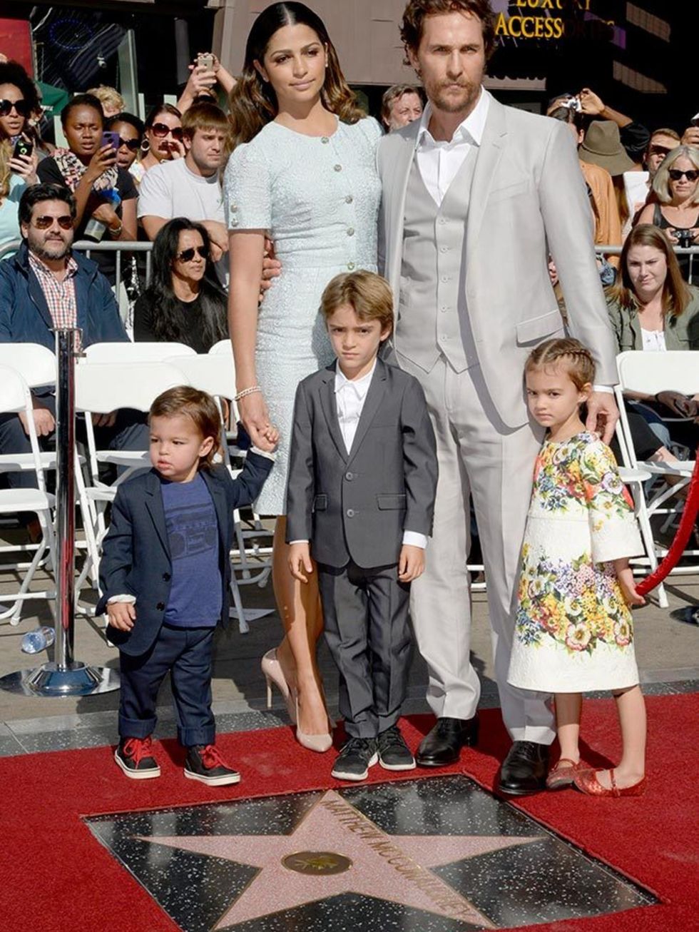 <p>In handsome family man mode as he celebrates his star on the Hollywood Walk of Fame, November 2014.</p>