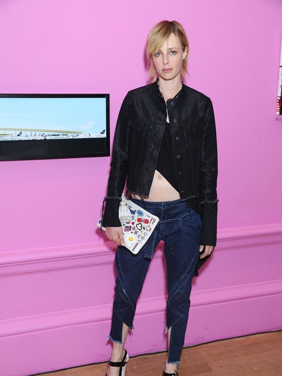 <p>Edie Campbell at the Royal Academy of Arts Summer Exhibition on June 3, 2015 </p>