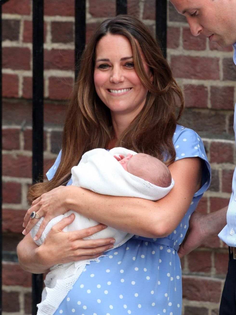 <p>Kate Middleton, the Duchess of Cambridge and new mum, wore Jenny Packham</p>