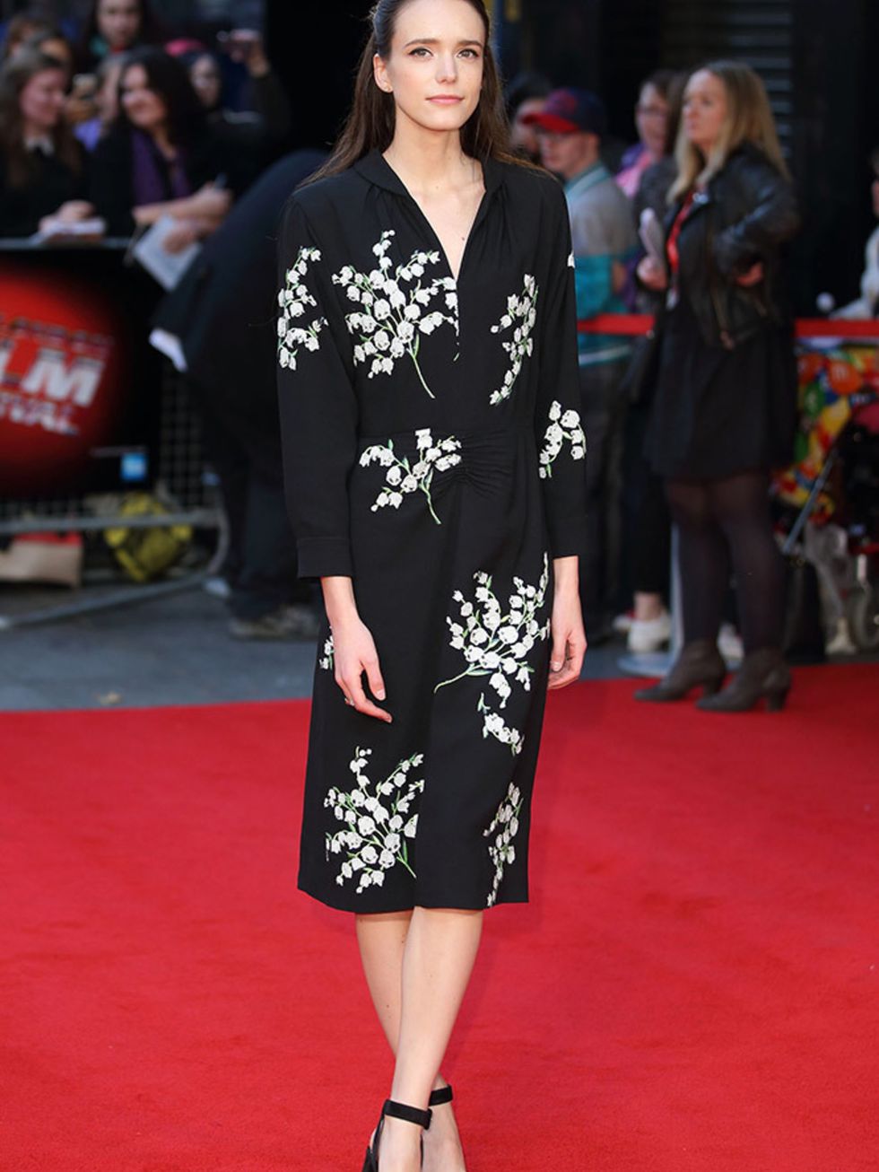 Stacy Martin attends the High-Rise Screening, during the BFI London Film Festival in London, October 2015.