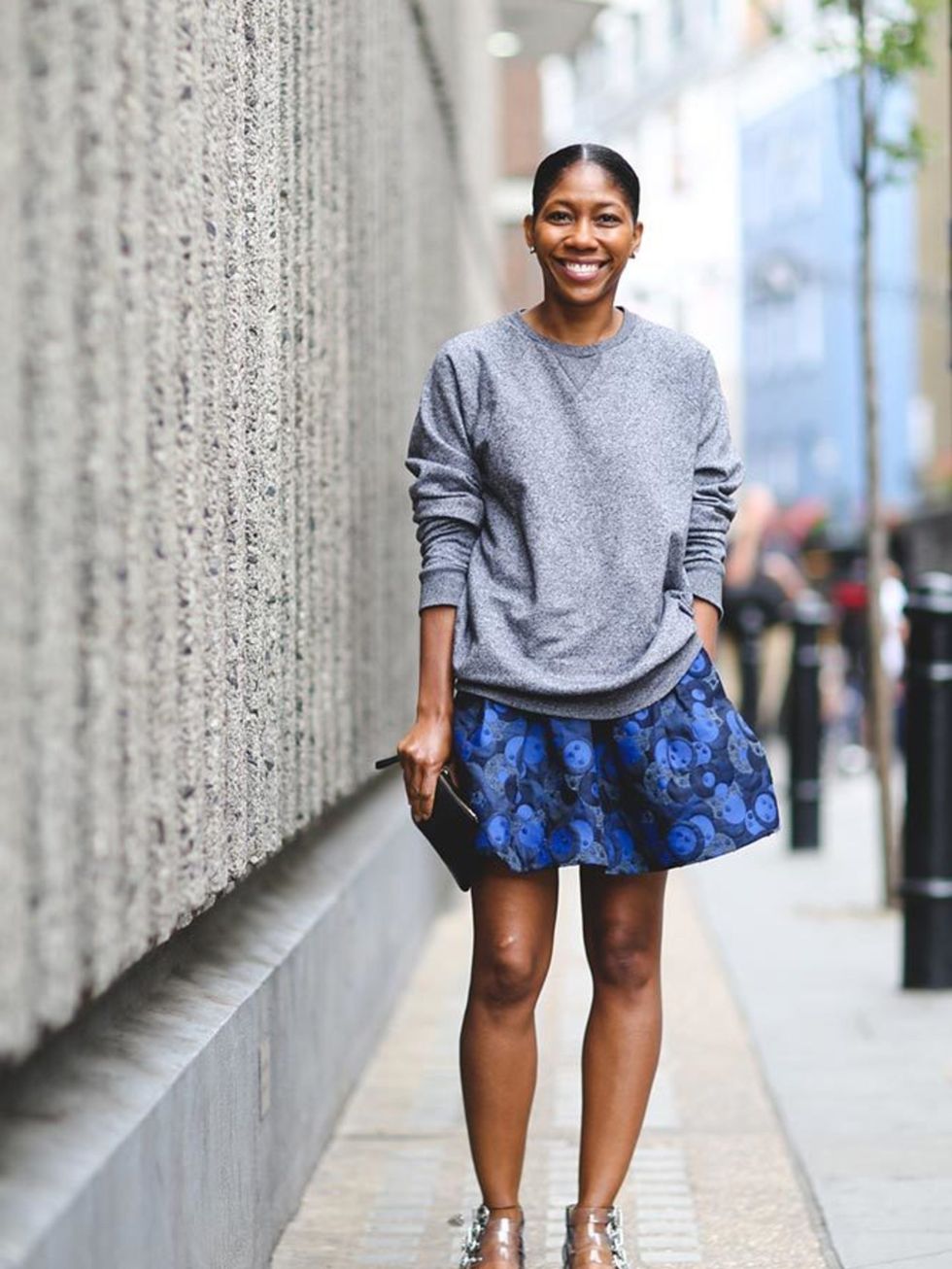 <p>Kenya Hunt, Acting Content Director</p>

<p>Weekday shirt, Catherine Holstein skirt, Toga shoes</p>