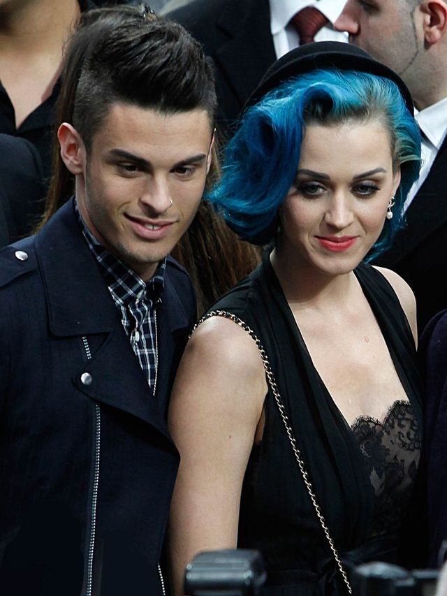 <p>Katy Perry and Baptiste Giabiconi at the Chanel AW12 show in Paris</p>