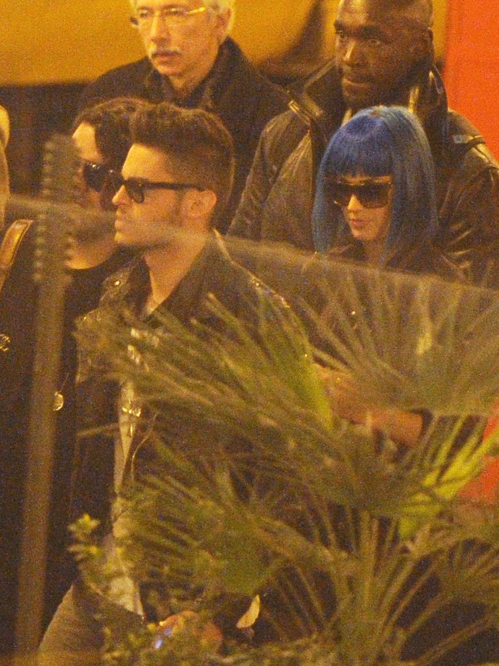 <p>Baptiste Giabiconi greeted Katy Perry at the Eurostar terminal in Paris on 19 March</p>