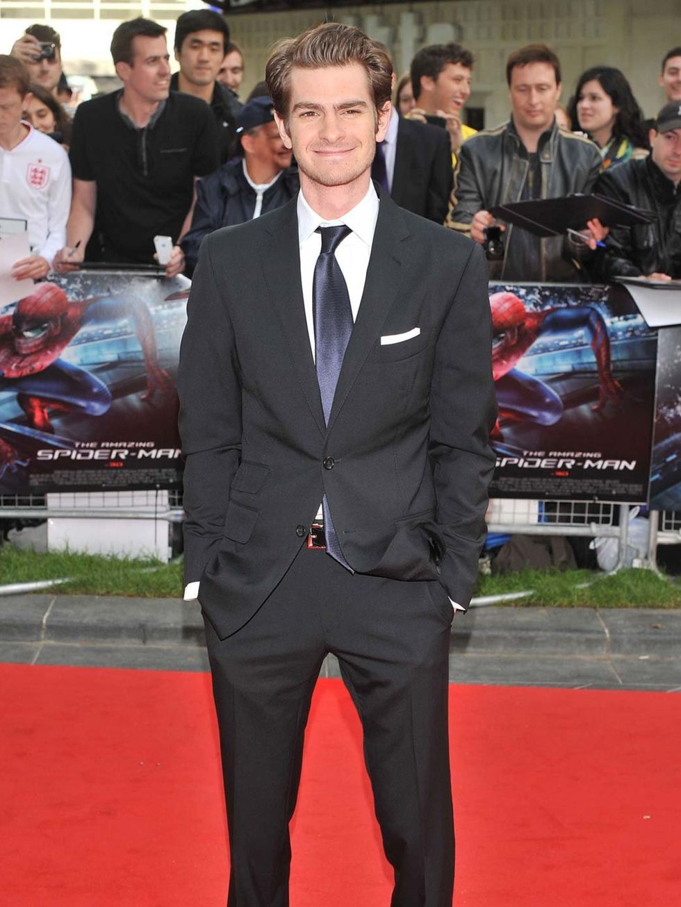 <p>Andrew Garfield in Tom Ford at the Amazing Spiderman Premiere in London. He plays Peter Parker  the high school student who becomes Spidermand  in the film and says he has been dreaming of playing the role since he was 3.</p>