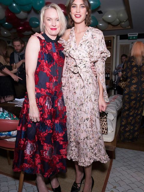 Lorraine Candy and Alexa at Alexa Chung's birthday party at South Kensington Club in London, November 2015.