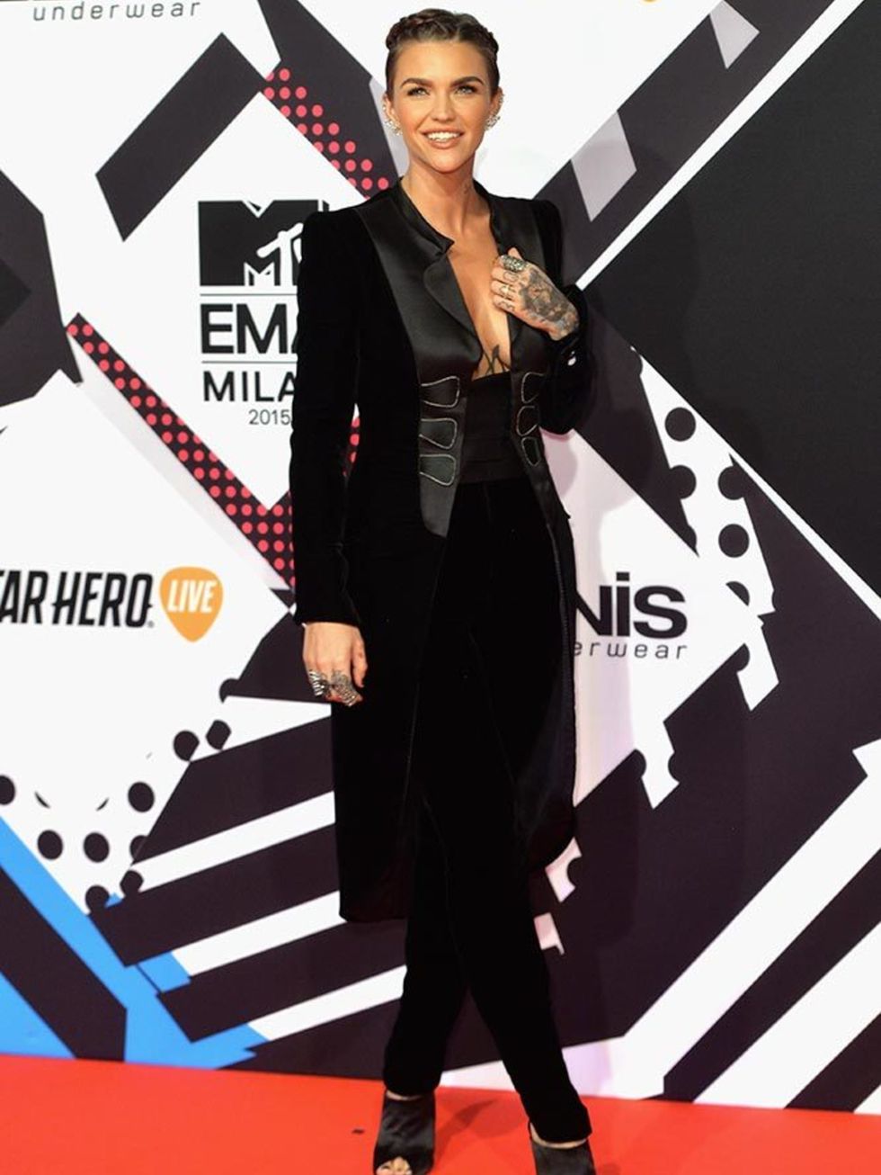 Ruby Rose attends the MTV EMA's in LA, October 2015.