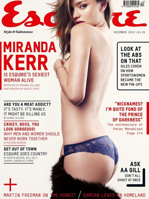 <p>Miranda Kerr on the cover of Esquire magazine</p>