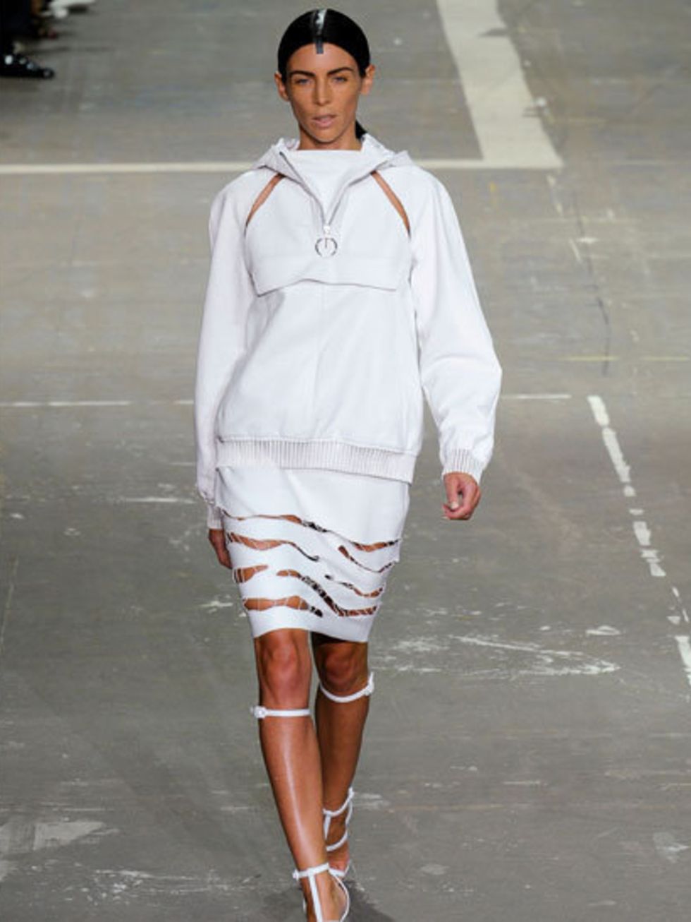 <p>Model Liberty Ross walked in the Alexander Wang SS13 show</p>