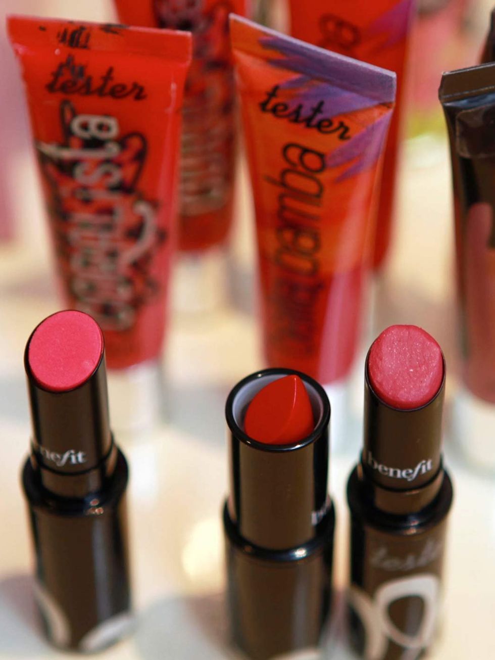 <p>Benefit lipsticks.</p>