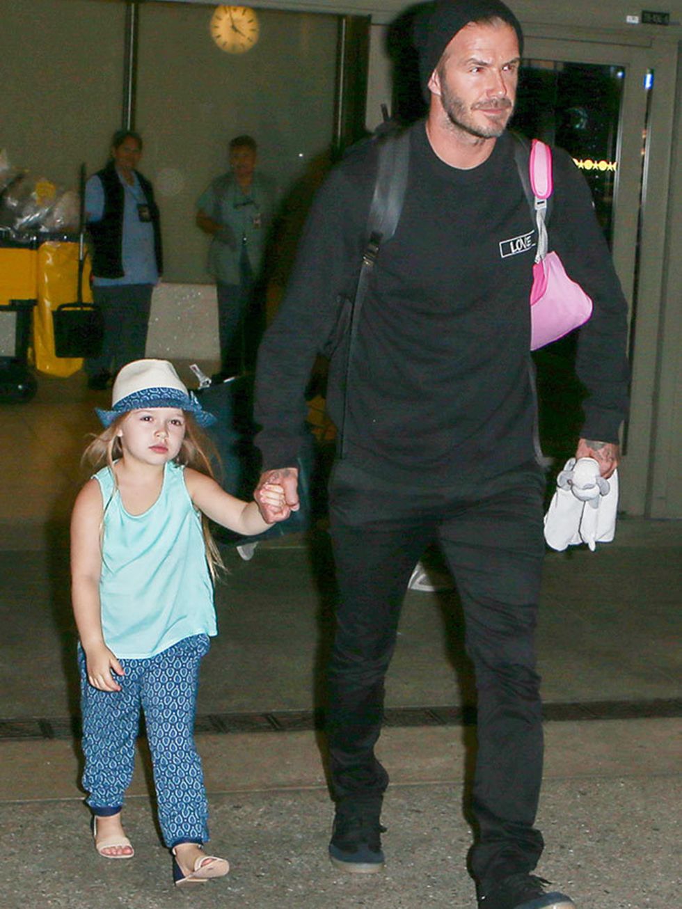Harper and David arriving at LAX, July 2015.