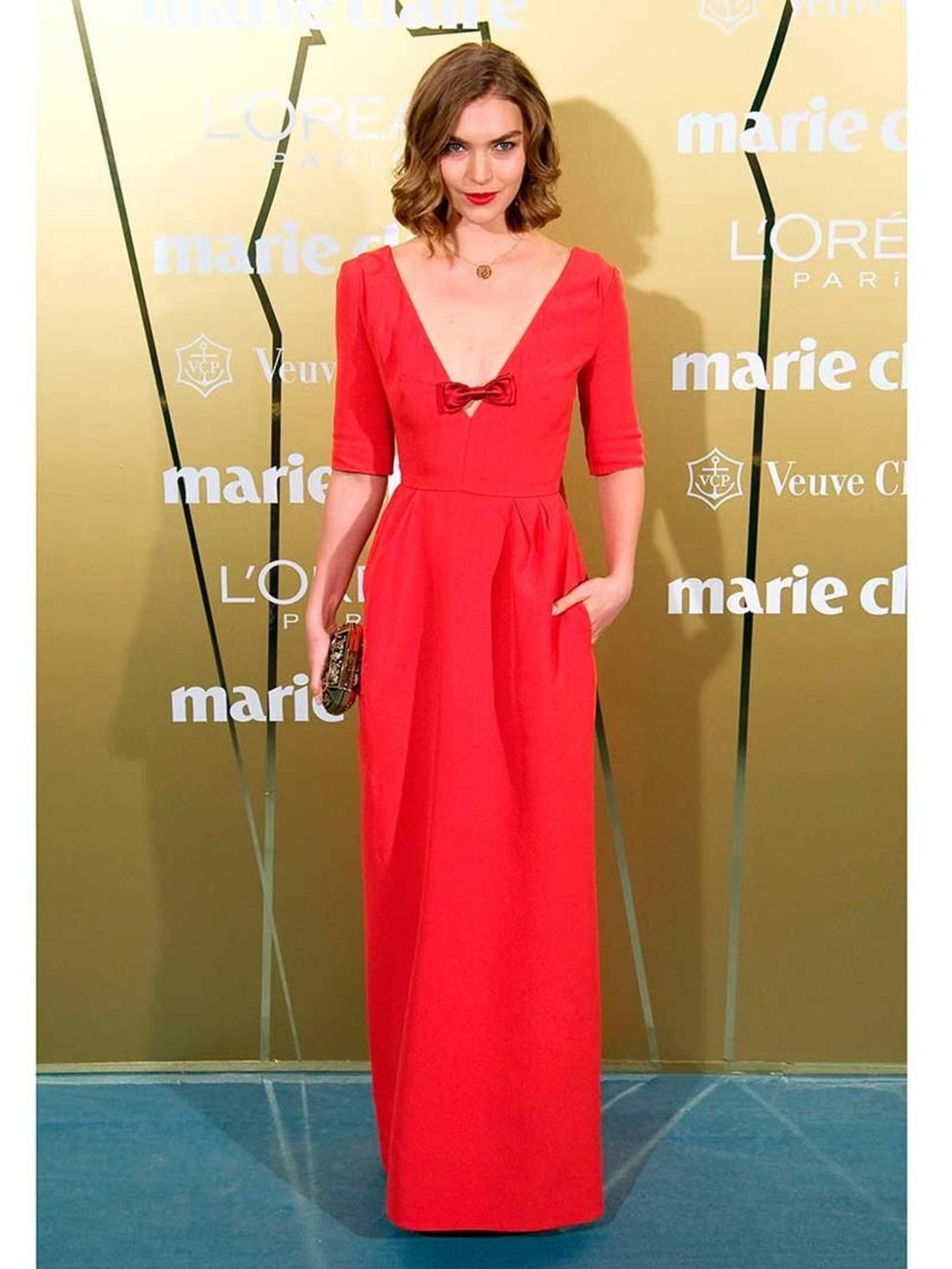 <p>Arizona Muse wears Louis Vuitton to the Prix de la Moda Marie Claire Award Ceremony 2013.</p>