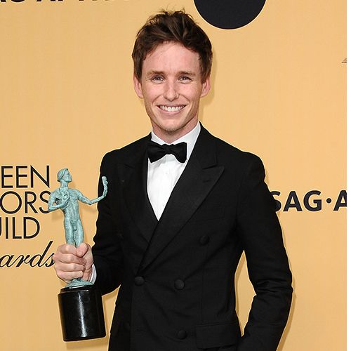 eddie-redmayne-poses-in-the-press-room-at-the-21st-annual-screen-actors-guild-awards-getty