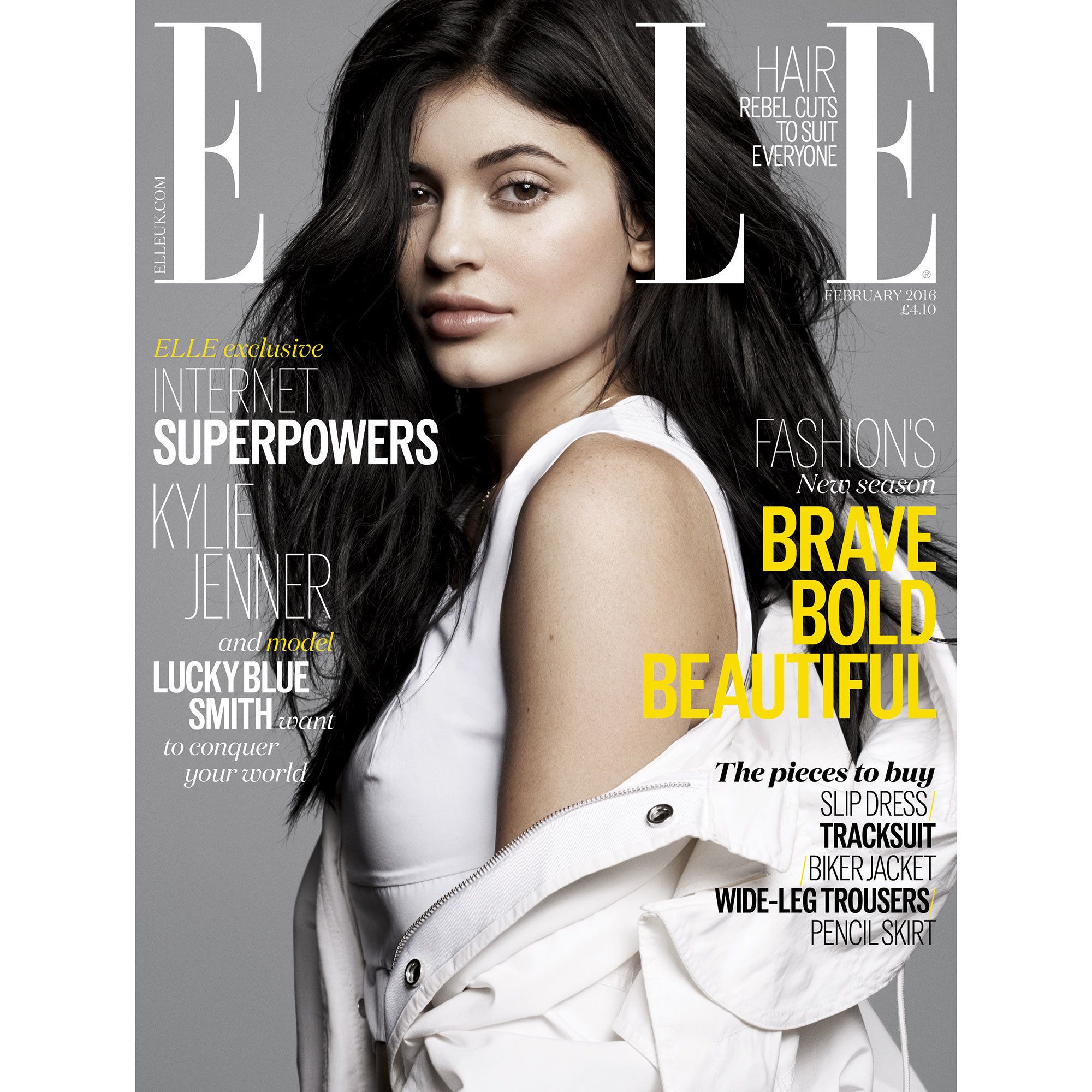 Kylie Jenner On Elle S February 2016 Cover