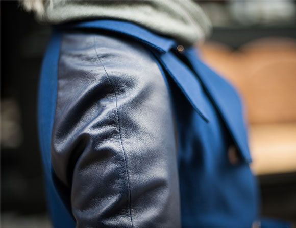 Jacket, Textile, Outerwear, Denim, Electric blue, Leather, Street fashion, Cobalt blue, Pocket, Top, 