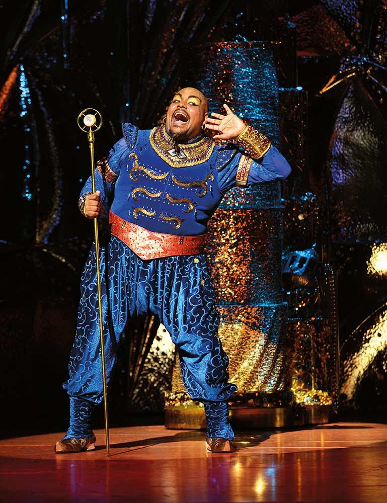 Genie in Aladdin the musical, London