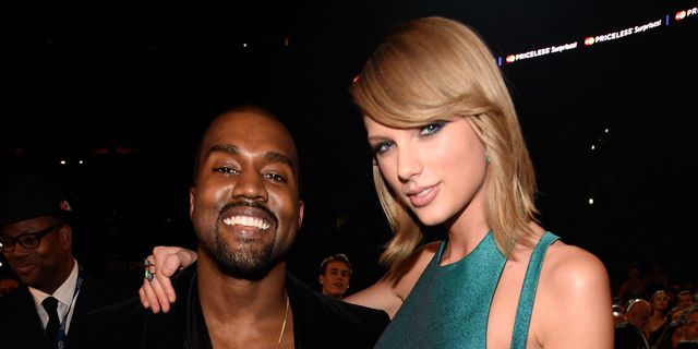 Kanye and Taylor Swift at The Grammy Awards in 2015