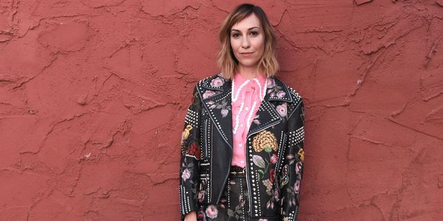 Gia Coppola in a Gucci leather jacket