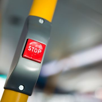 Bus stop button