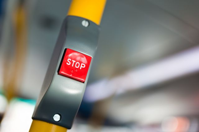 Bus stop button