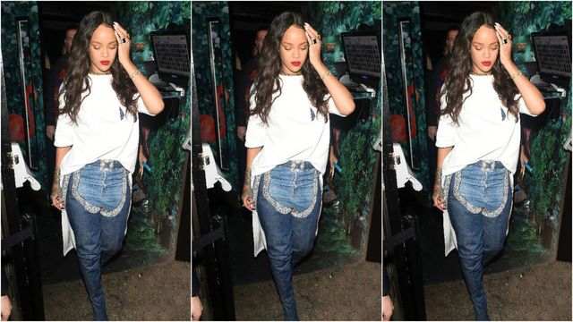Rihanna in Manola Blahnik boots | ELLE UK