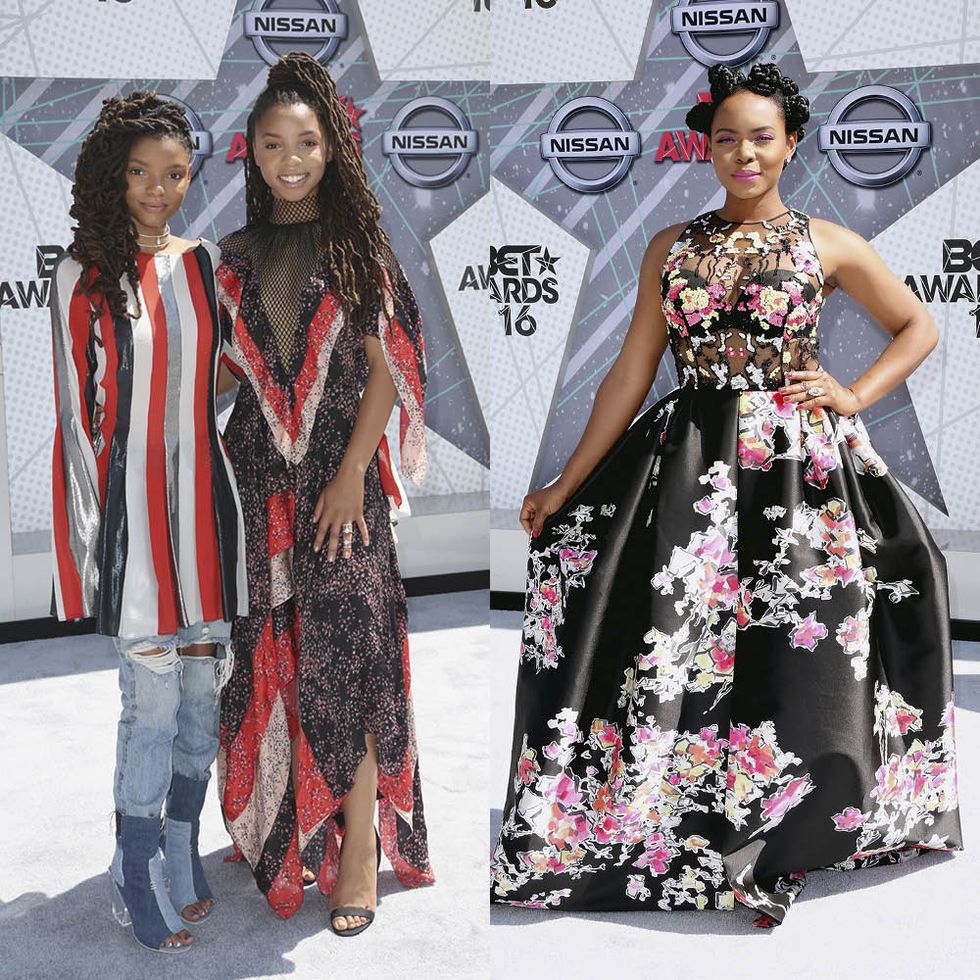 Chloe x Halle and Yemi Alade at the BET Music Awards in LA, June 2016.