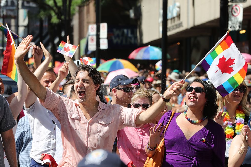 Justin Trudeau joins Canada gay pride march