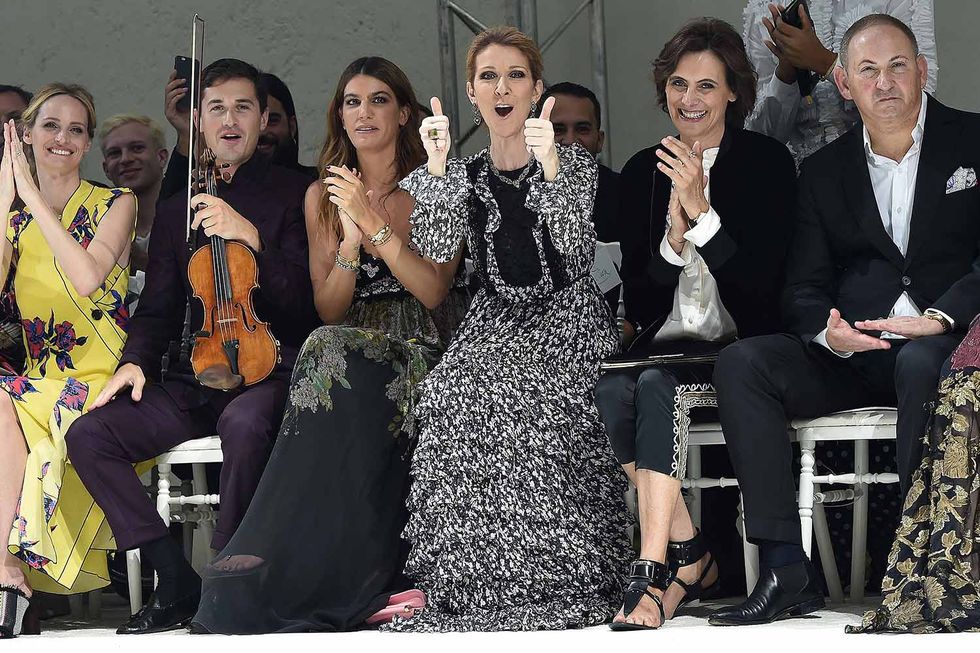 Celine Dion at Giambattista Valli, Paris Couture