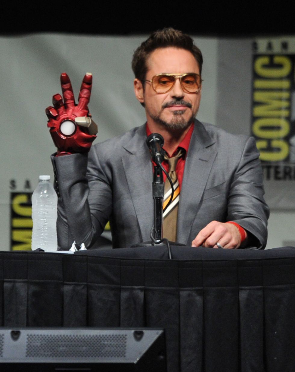 Robert Downey Jr. as Tony Start at Comic Con | ELLE UK