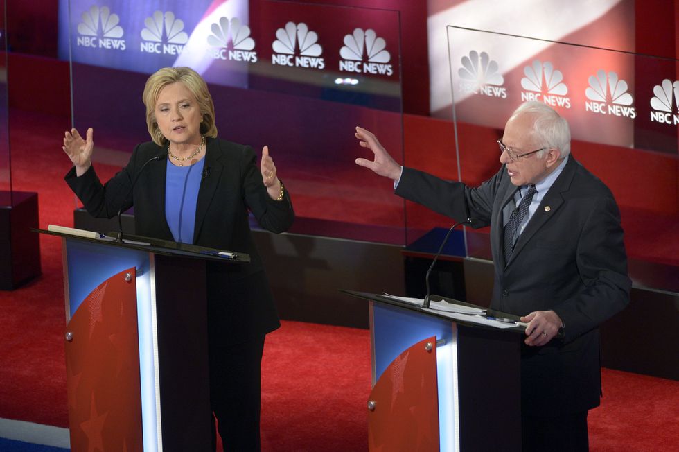 Hillary Clinton and Bernie Sanders debate on NBC News | ELLE UK