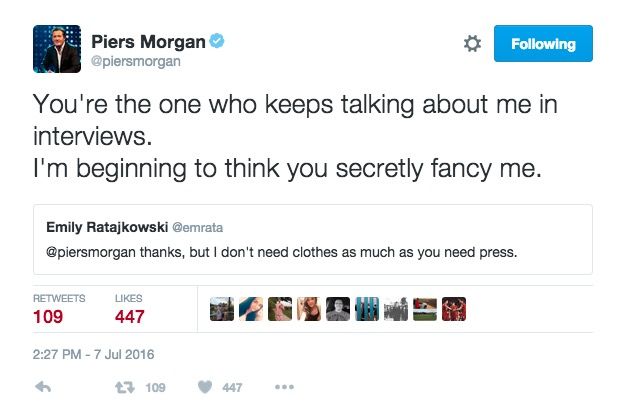 Piers Morgan Tweets