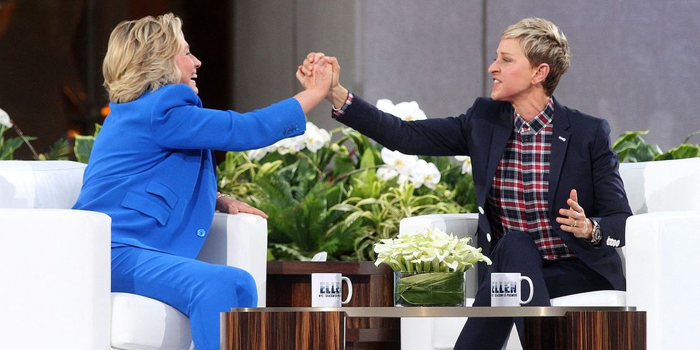Hillary Clinton and Ellen DeGeneres