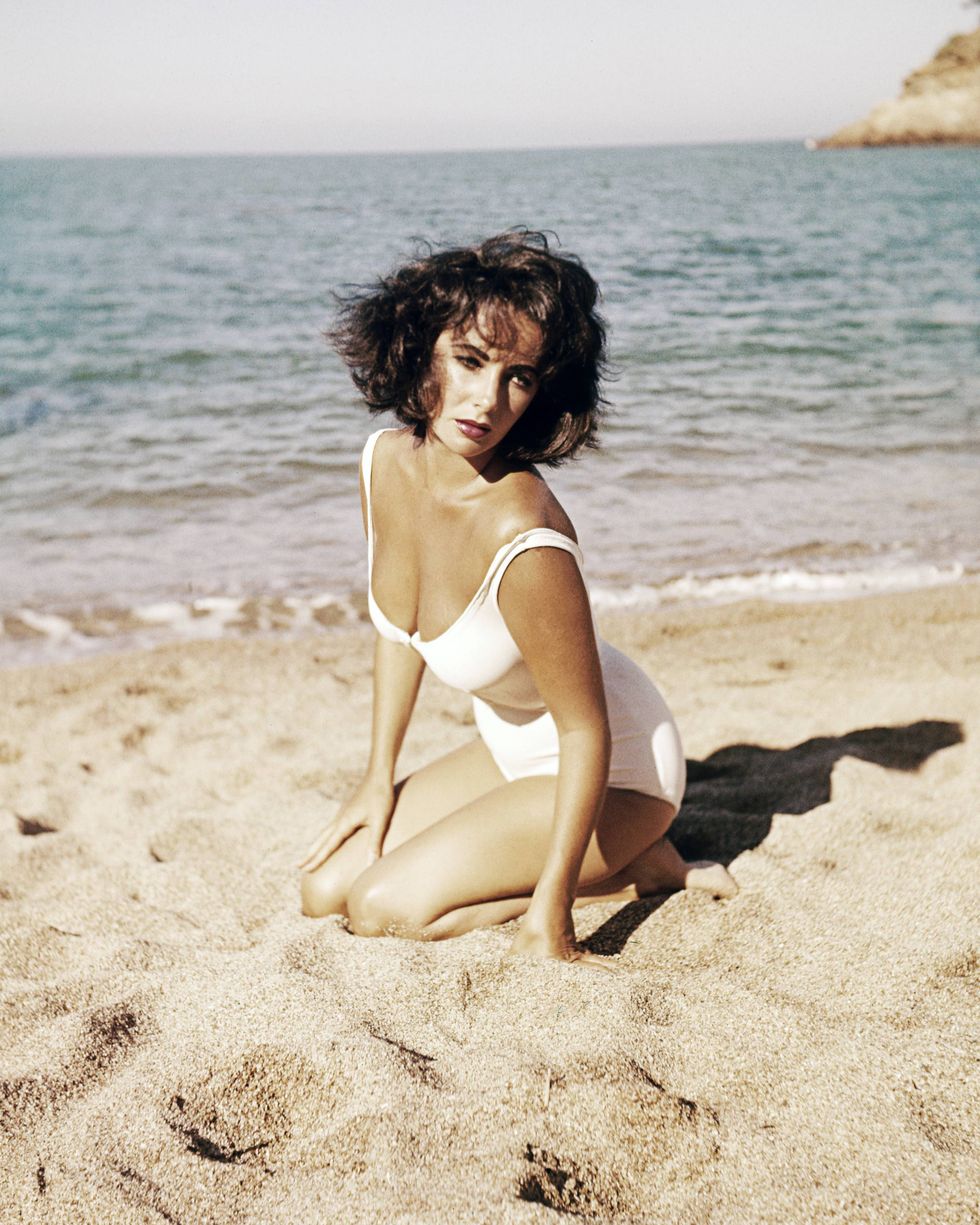 Beach: Elizabeth Taylor on holiday