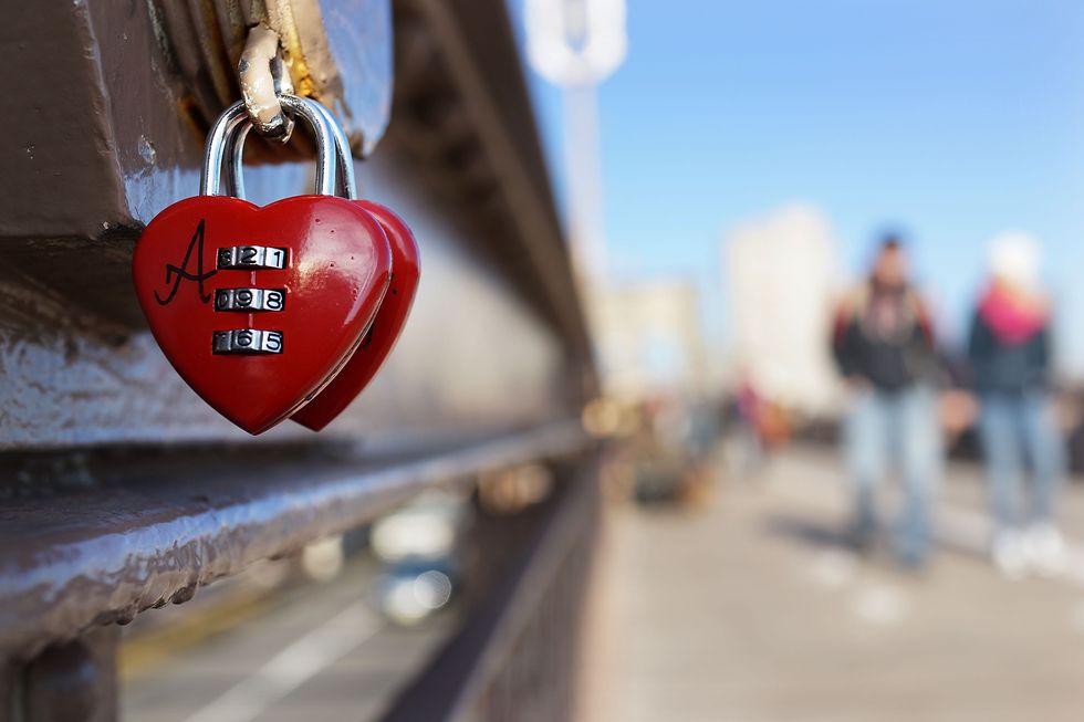 Love lockets on bridge | ELLE UK