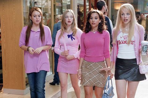 Lindsey Lohan, Amanda Seyfried, Lacey Chabert et Rachel McAdams dans le film Mean Girls.
