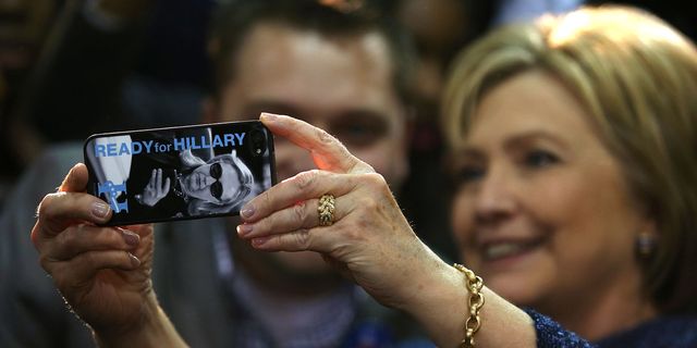 Hillary Clinton takes picture | ELLE UK