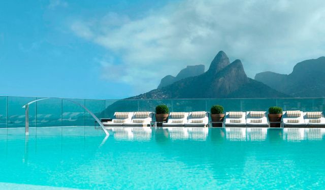 View from the  pool at Fasano hotel, Rio de Janeiro, Brazil