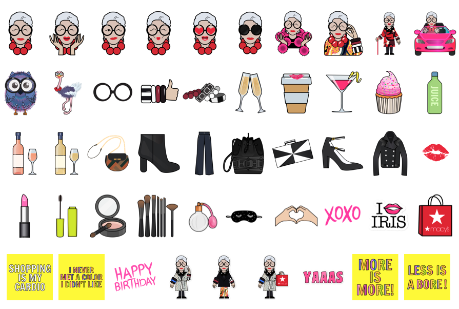 Iris Apfel's new range of emojis | ELLE UK