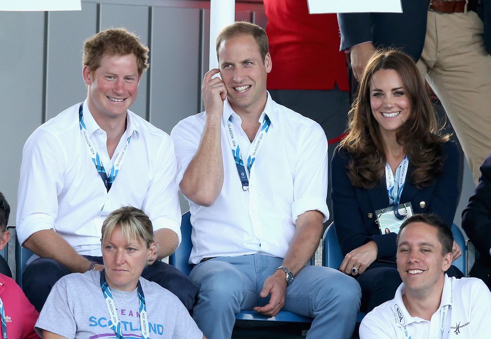 Kate, William and Harry watch sport | ELLE UK