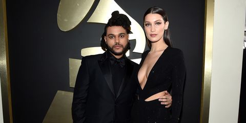 The Weeknd and Bella Hadid at 2016 Grammy Awards | ELLE UK