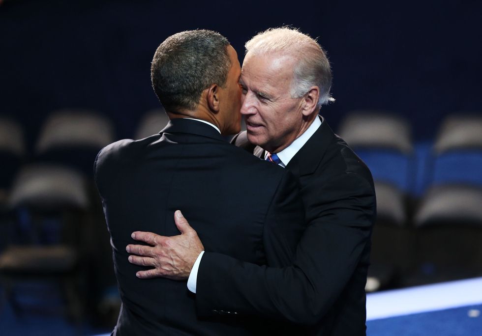 Barack Obama and  Joe Biden