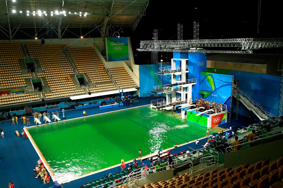 Olympic green pool | ELLE UK